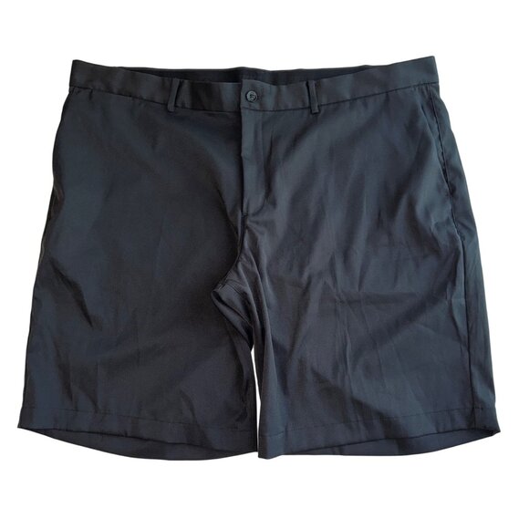 Nike Golf Black Flat Front Chino Performance Shorts Pockets Mens 42 - Picture 1 of 12